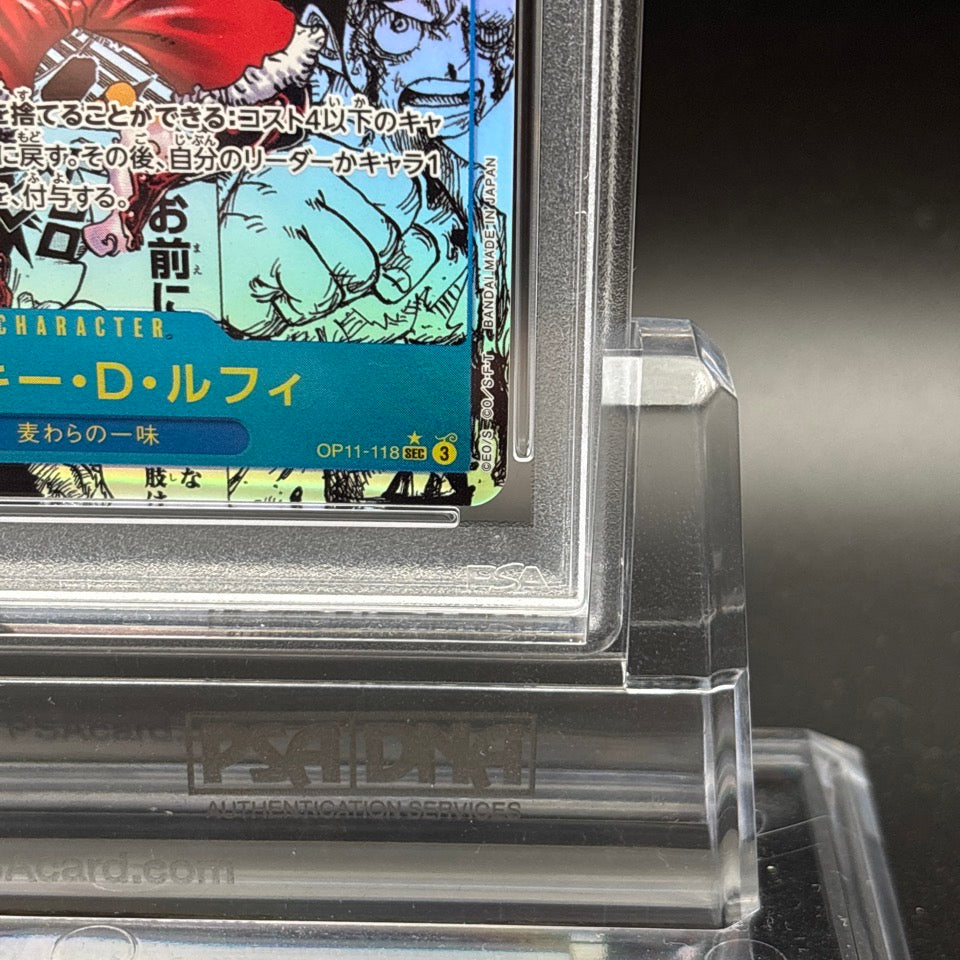 PSA 10 Luffy SEC OP11-118 Manga Alt Art Comic Parallel Fist ONE PIECE Japanese