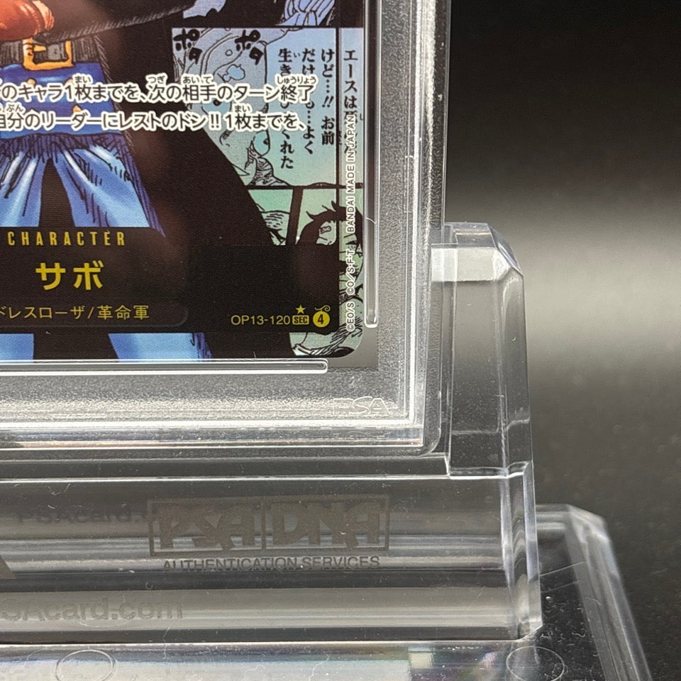 PSA 10 Sabo OP13-120 Manga Alt Art Carrying on His Will ONE PIECE Card Japanese