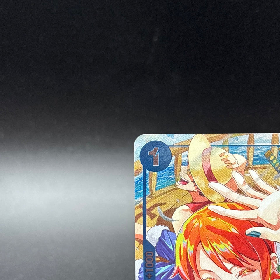 One Piece Card Nami OP09-050 R Parallel Let's Start Campaign Promo Card Japanese