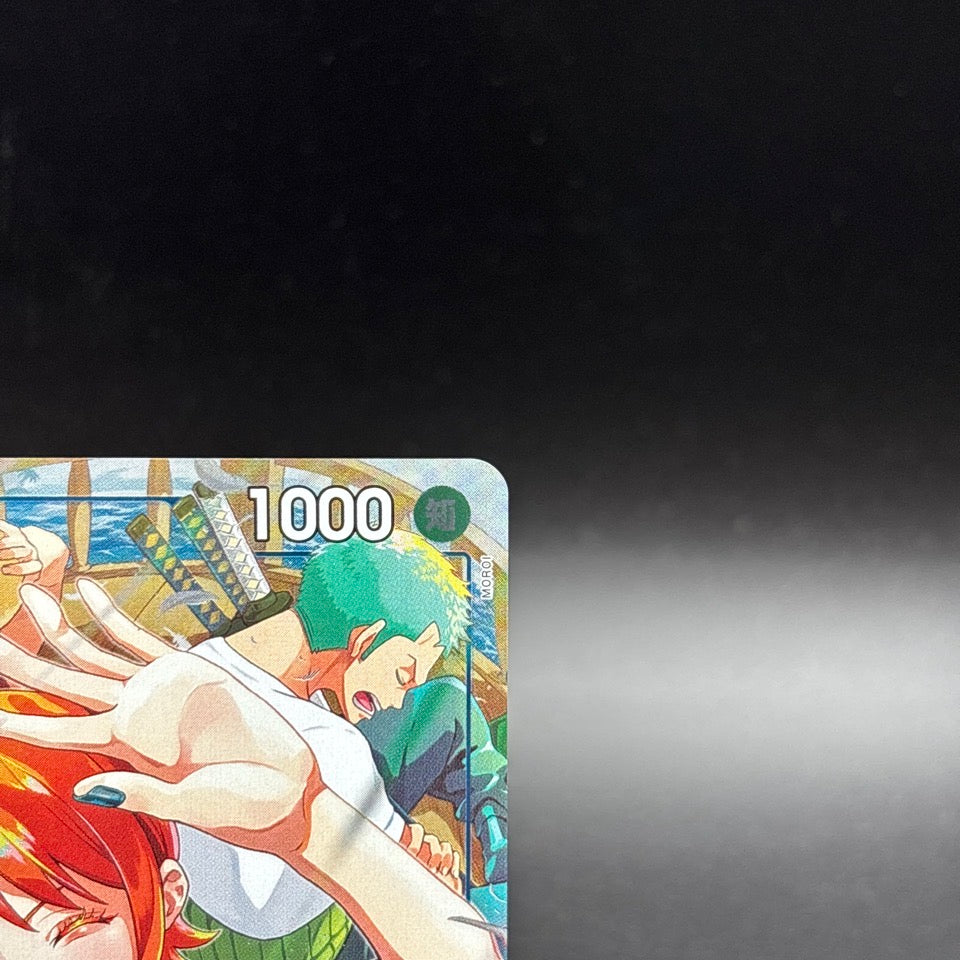 One Piece Card Nami OP09-050 R Parallel Let's Start Campaign Promo Card Japanese