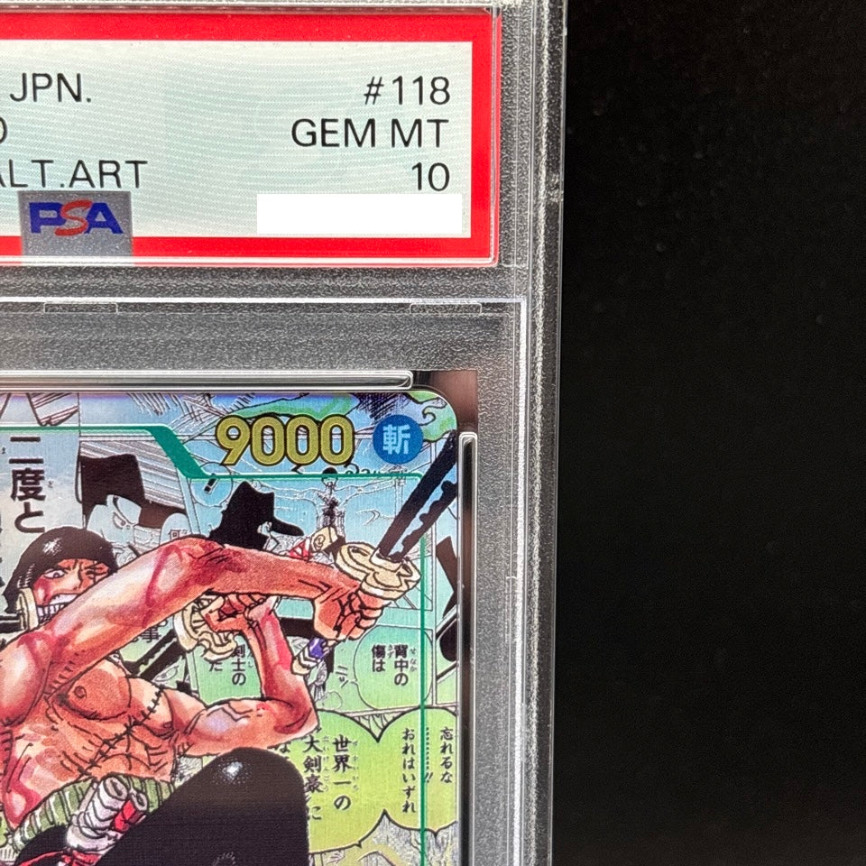 PSA 10 Roronoa Zoro OP06-118 SEC Comic Parallel Manga ONE PIECE Card Japanese
