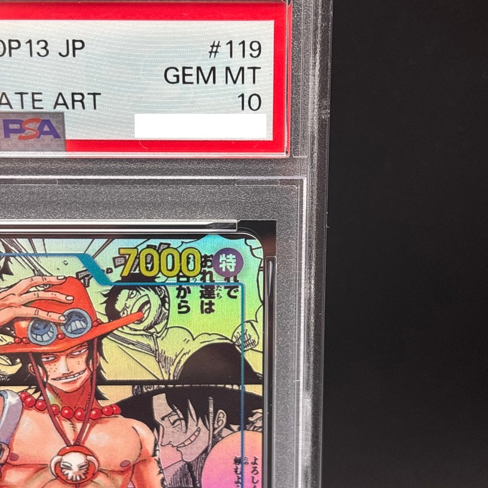 PSA 10 Ace OP13-119 Manga Alt Art Llevando en su voluntad Tarjeta de una piez...