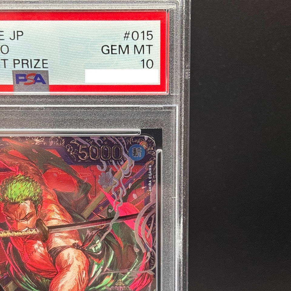 PSA 10 Zoro ST21-015 Flagship Battle Top 8 Prize ONE PIECE Card Japanese