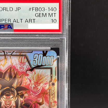 PSA 10 Son Goku GT FB03-140 Dragon Ball Fusion World Raging Roar Japanese Card