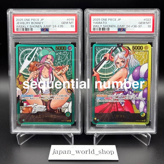【Sequential Number】 PSA 10 Yamato Bonney OP07-019 OP06-022 Weekly Jump Promo Lecafig One Piece Card