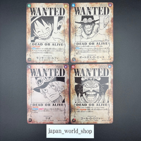 Luffy Ace Sabo Roger OP13 SEC SP Wanted Set Carrying on His Will One Piece Card
