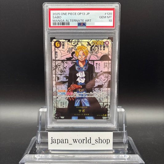 PSA 10 Sabo OP13-120 Manga Alt Art Carrying on His Will ONE PIECE Card Japanese
