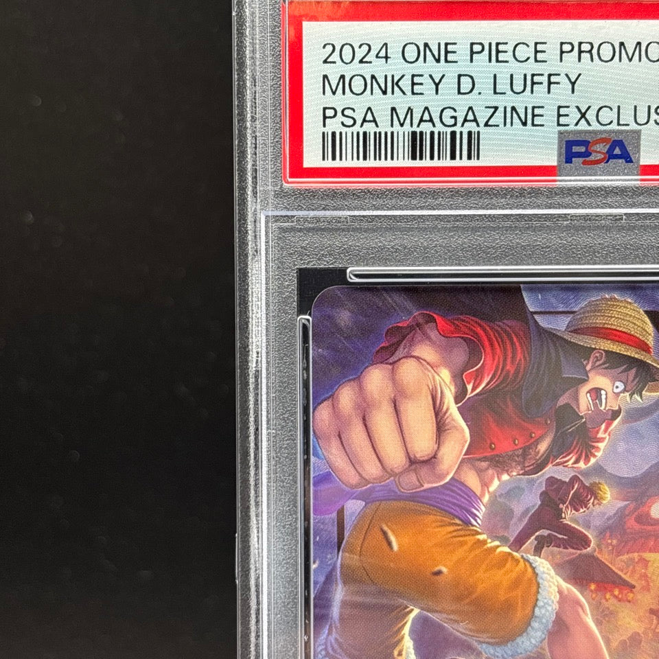 PSA 10 One Piece Card Monkey D Luffy OP05-060 L PSA Magazine Promo English
